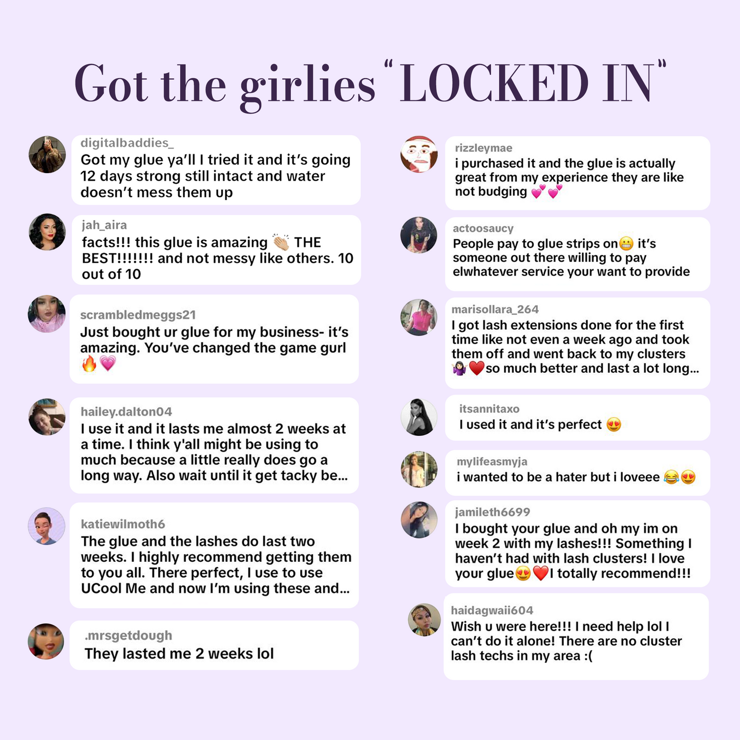 (PRE ORDER) 'LOCKED IN' Waterproof Lash Cluster Glue